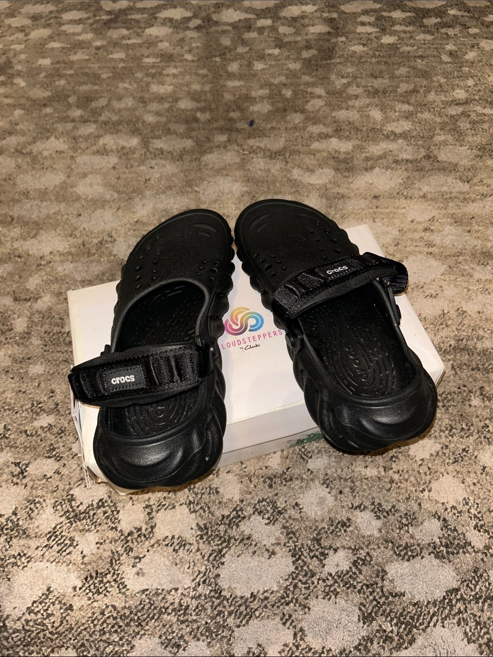 CROCS Unisex Black Slip-On Clogs with Adjustable Strap